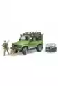 Land Rover Defender Z Figurką Leśnika I Z Psem