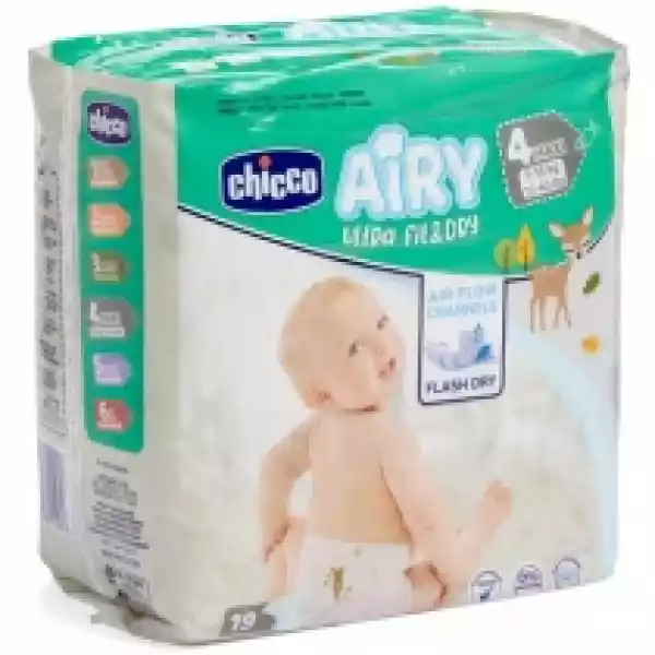 Chicco Pieluchy Airy Diapers Maxi (7-18 Kg) 19 Szt.
