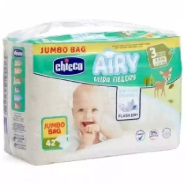Chicco Pieluchy Airy Diapers Midi (4-9 Kg) Jumbo Bag 42 Szt.