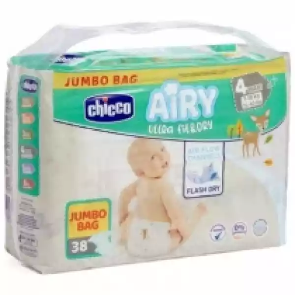 Chicco Pieluchy Airy Diapers Maxi (7-18 Kg) Jumbo Bag 38 Szt.