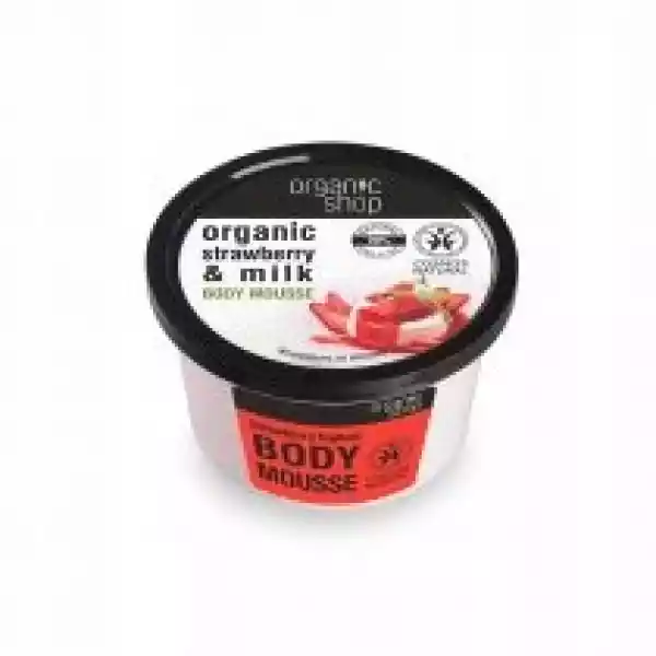 Organic Shop Organic Strawberry & Milk Body Mousse Mus Do Ciała 