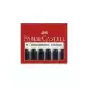 Faber-Castell Naboje Krótkie Czarne 6 Szt.
