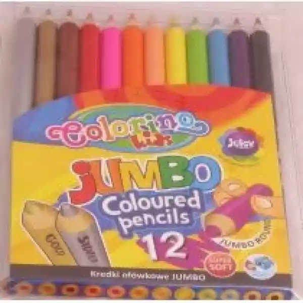 Patio Kredki Ołówkowe Okrągłe Jumbo Colorino Kids + Temperówka 1