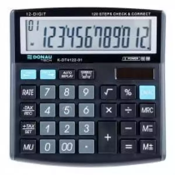 Donau Kalkulator Biurowy 12-Cyfrowy Wyświetlacz 13.6 X 13.4 X 2.