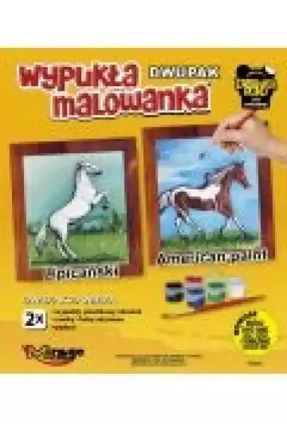 Wypukła Malowanka Dwupak Konie Lipicanski I American Paint