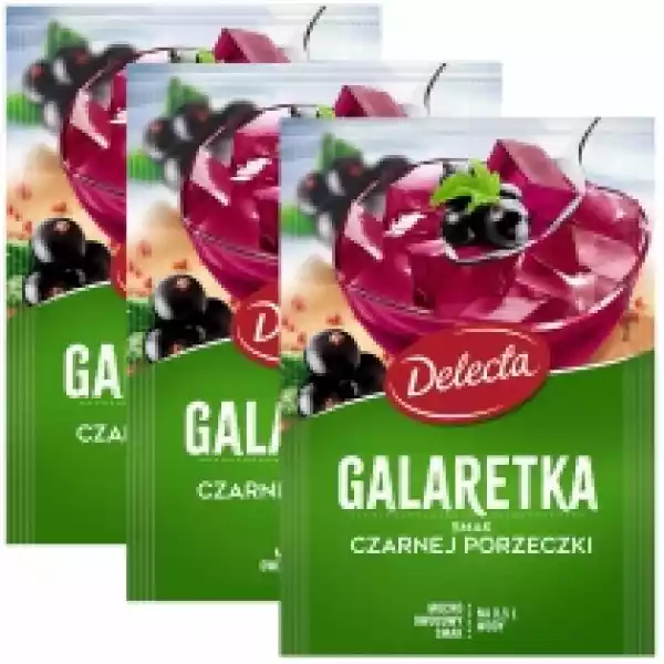 Delecta Galaretka Smak Czarnej Porzeczki Zestaw 3 X 70 G