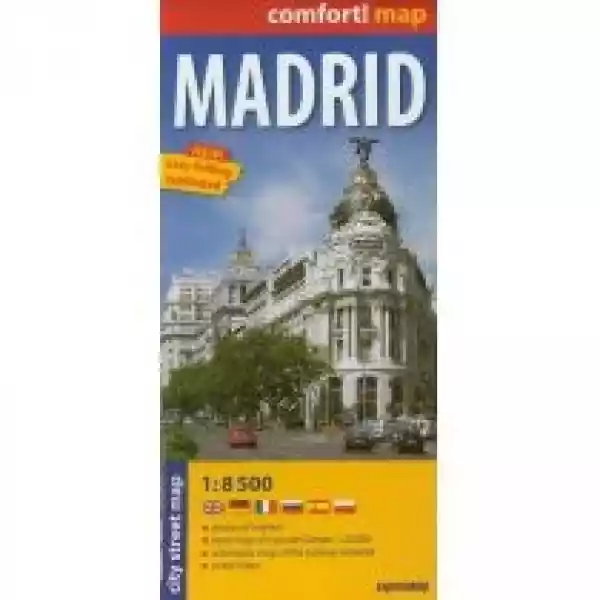  Comfort! Map Madryt 1:8 500 Laminat Plan Miasta 