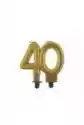 Świeczka Liczba 40 Urodziny Metaliczna B&c