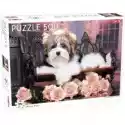 Tactic  Puzzle 500 El. Animals. Yorkshire Terrier With Roses Tactic