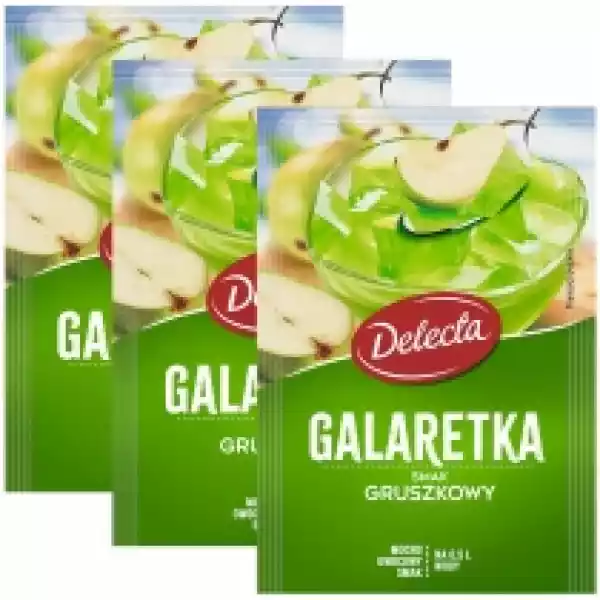 Delecta Galaretka Smak Gruszkowy Zestaw 3 X 70 G