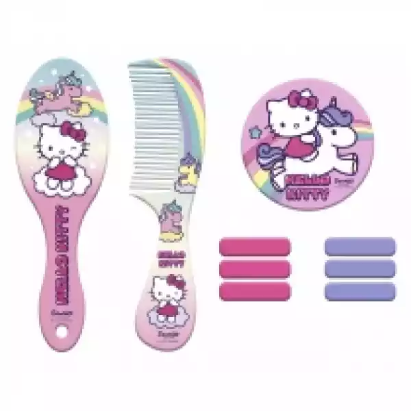  Zestaw Akcesoriów Do Włosów W Kosmetyczce Hello Kitty 10 Elemen