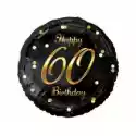 Godan Balon Foliowy B&c Happy 60 Birthday Czarny, Złoty