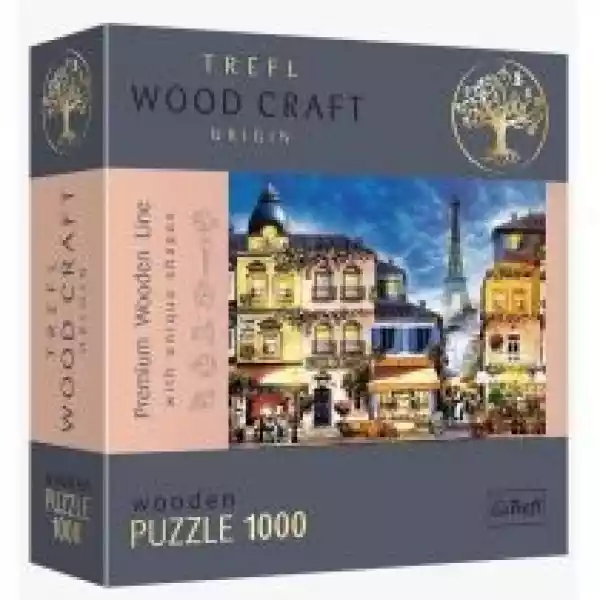  Puzzle Drewniane 1000 El. Francuska Uliczka Trefl