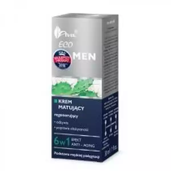 Ava Eco Men Anti-Aging Krem Matujący Regenerujący 6W1 Dla Mężczy