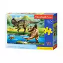 Puzzle 70 El. Dinozaury Tyrannosaurus I Triceratops Castorland