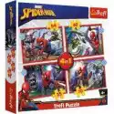 Trefl  Puzzle 4W1 Bohaterski Spiderman Trefl