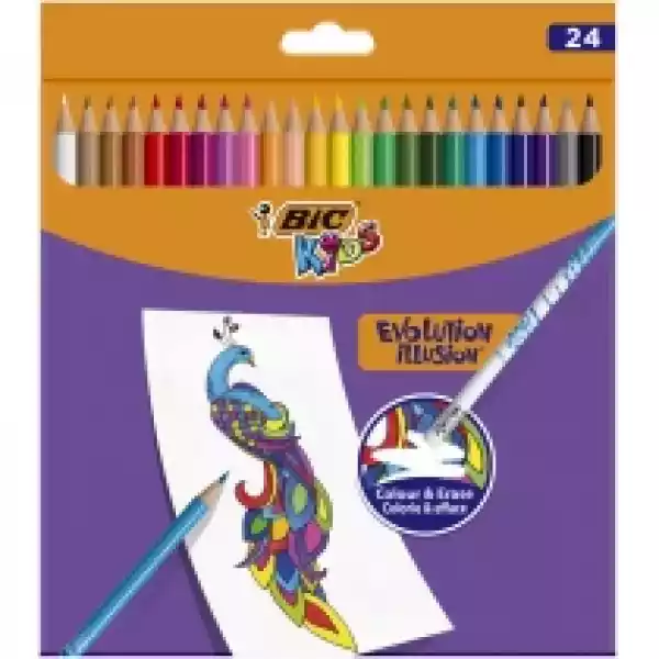 Bic Kredki Ołówkowe Kids Evolution Illusion 24 Kolorów