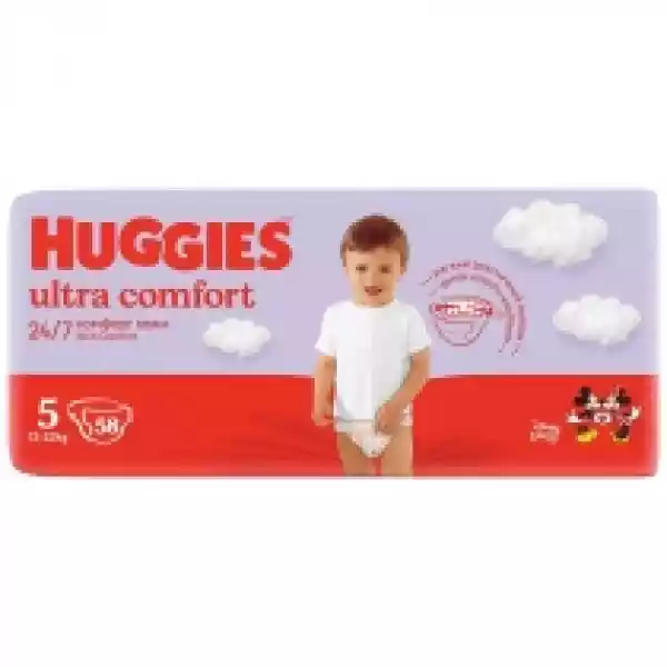 Huggies Pieluchy Mega 5 (12-22 Kg) Ultra Comfort 58 Szt.
