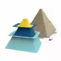 Quut  Zestaw 3 Foremek Do Piasku Piramida Pira Vintage Blue + Deep Bl