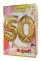 Kukartka Karnet Urodziny 50 + Balony Qbl-006