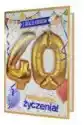 Kukartka Karnet Urodziny 40 + Balony Qbl-004