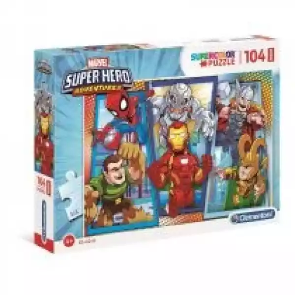  Puzzle Maxi 104 El. Supercolor. Super Hero Clementoni