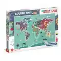 Clementoni  Puzzle 250 El. Mapa Świata Mieszkańcy I Zwyczaje Clementoni