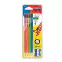 Patio Ołówek Trójkątny Z Gumką I Temperówką Neon 