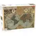  Puzzle 500 El. Around The World. Old Map Of The World Tactic