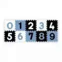 Babyono Puzzle Piankowe Niebieskie Cyfry 10 Szt. 