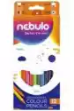 Nebulo Kredki Ołówkowe Sześciokątne 12 Kolorów Nebulo
