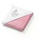 Babyono Babyono Okrycie Kąpielowe Frotte Różowe - Ręcznik Z Kapturkiem 1