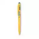 Tetis Długopis Olejowy Żółty Kd708-Ny 1 Mm Niebieski