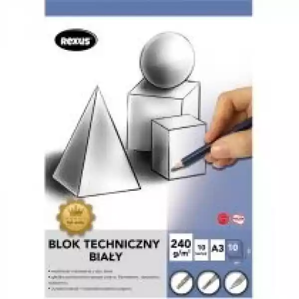Beniamin Blok Techniczny A4 Premium Biały 10 Kartek