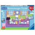 Ravensburger  Puzzle 2 X 24 El. Świnka Peppa I Cała Klasa Ravensburger