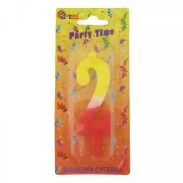 Arpex Świeczki Urodzinowe Party Time Cyfra 2 D9905-2 