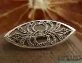 Azteca - Srebrna Broszka Z Kryształem Swarovskiego