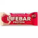 Lifefood Baton Proteinowy Z Truskawkami Raw Bez Dodatku Cukrów B