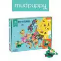 Mudpuppy  Puzzle Mapa Europy Z Elementami W Kształcie Państw 5+ Mudpuppy