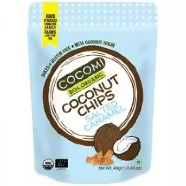 Cocomi Chipsy Kokosowe O Smaku Karmelowym Z Solą Prażone Bezglut