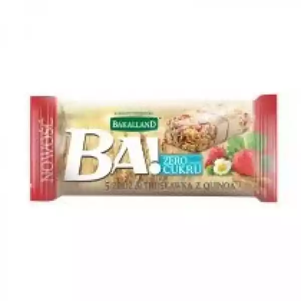 Bakalland Ba! Baton 5 Zbóż Truskawka I Quinoa Bez Dodatku Cukru 
