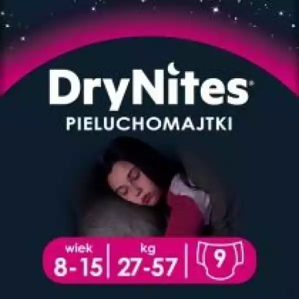 Huggies Pieluchomajtki Na Noc 8-15 Lat Drynites Girl (27-57 Kg) 