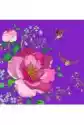 Karnet Swarovski Kwadrat Cl0602 Kwiaty Fiolet