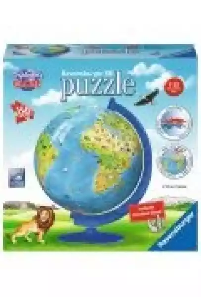 Puzzle 3D 180 El. Globus Po Angielsku