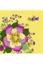 Karnet Swarovski Kwadrat Cl0609 Kwiaty Żółty