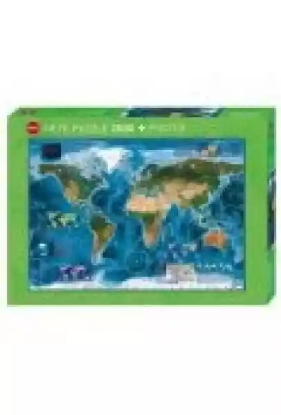 Puzzle 2000 El. Satelitarna Mapa Świata + Plakat