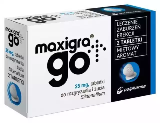Maxigra Go 25Mg X 2 Tabletki Do Rozgryzania I Żucia