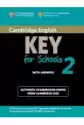 Cambridge English Key For Schools 2 Sb With Answers