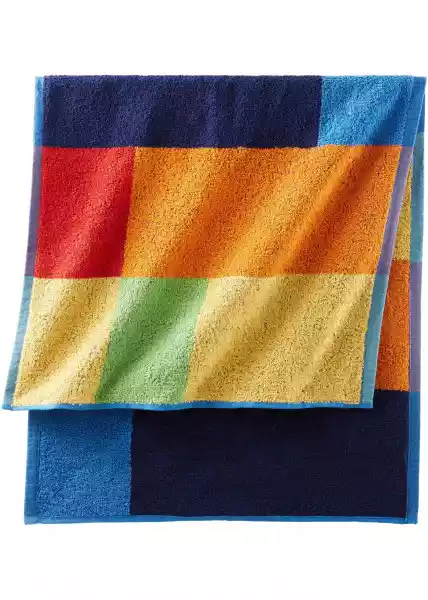 Ręczniki Z Nadrukiem W Kolorowe Kwadraty