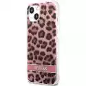 Etui Guess Leopard Electro Stripe Do Apple Iphone 13 Różowy